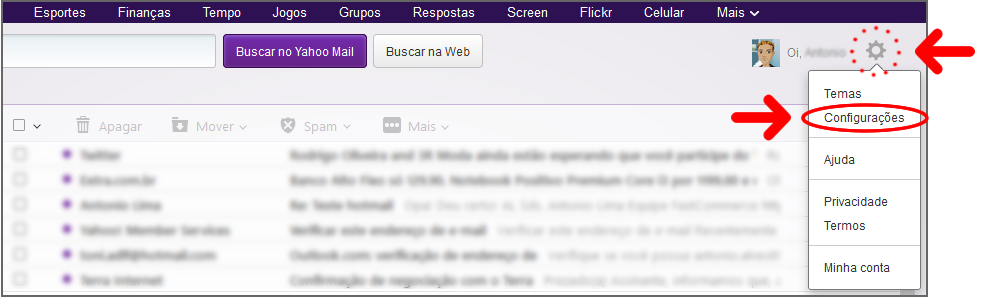 Como acessar minhas mensagens de e-mail pelo webmail do Yahoo! Mail? ::  Ajuda Online Fastcommerce